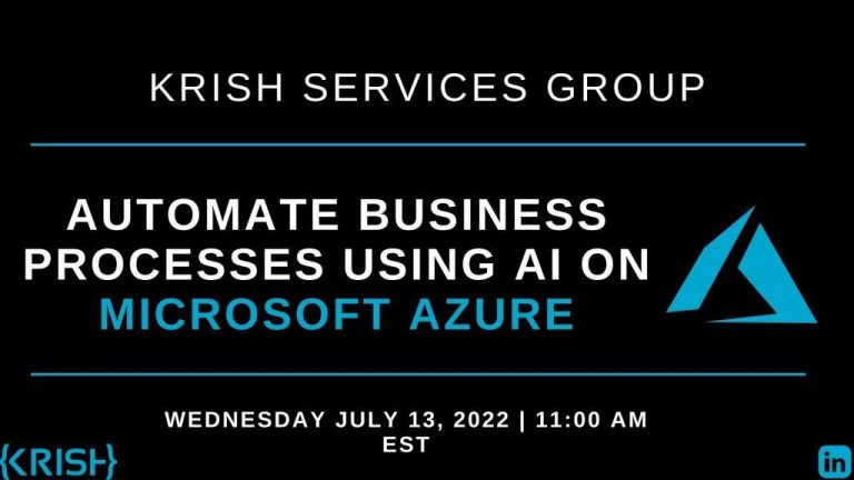 Automate Business Processes using Azure AI